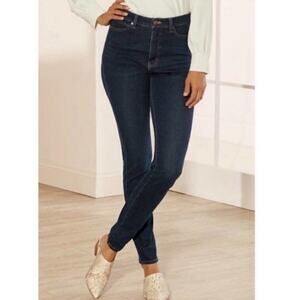 Soft Surroundings dark wash ultimate high rise skinny jeans 10